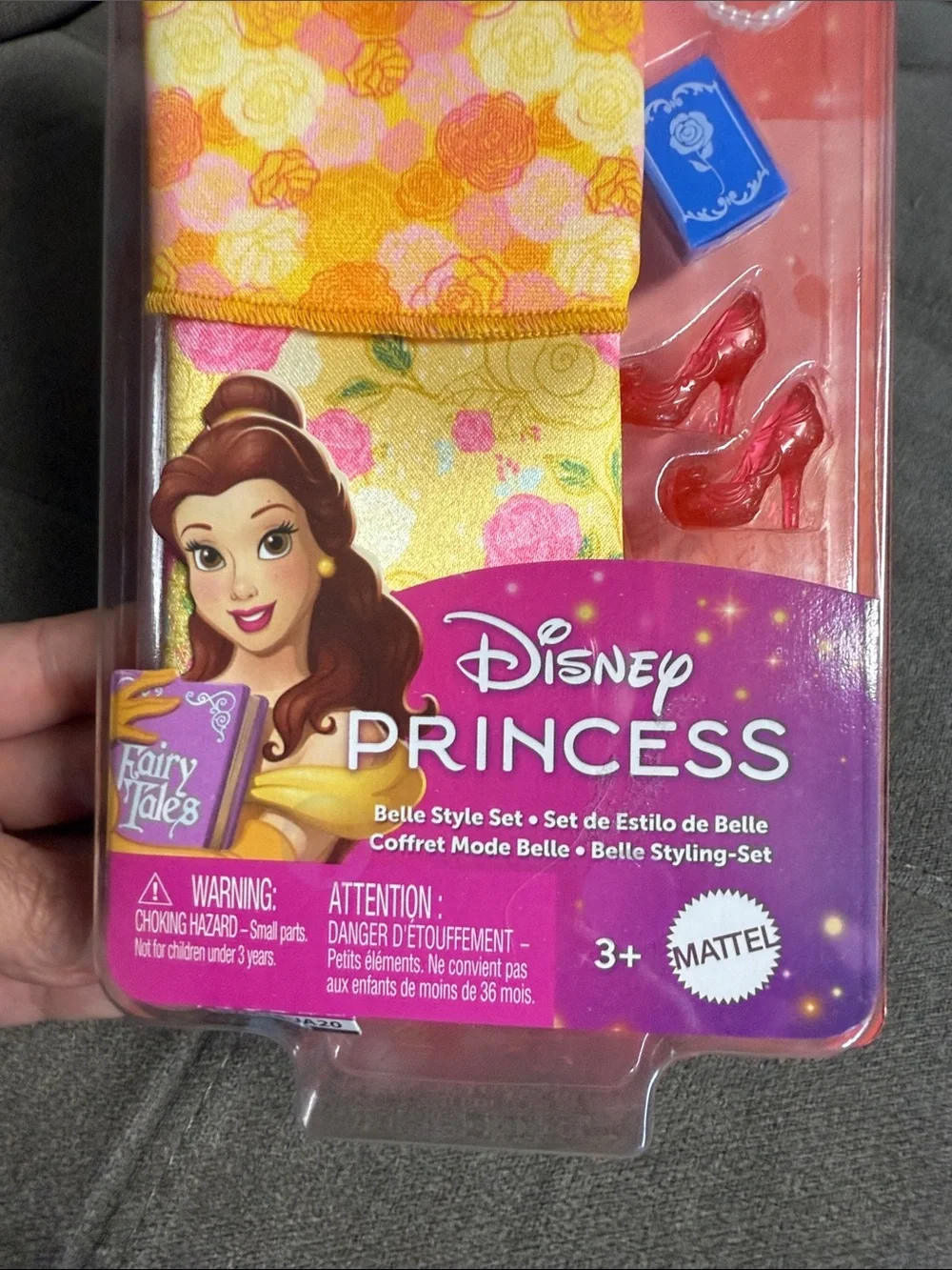 Disney Princess Belle Style Accessory Set - Yellow & Pink